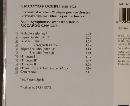 Puccini,Giacomo: Orchesterwerke(83), Decca(444 154-2), D, 1994 - CD - 94733 - 7,50 Euro