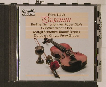 Lehar,Franz: Paganini-High Lights, Eurodisc (258 359), D Typ: CD Best.-Nr.: 94762 Preis: 10,00 Euro