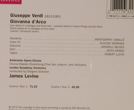 Verdi,Giuseppe: Giovanna D'Arco(73), EMI (7 63226 2), NL, 1998 Typ: 2CD Best.-Nr.: 94763 Preis: 10,00 Euro