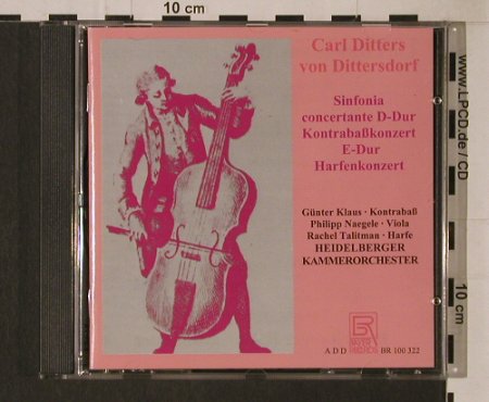 Ditters Von Dittersdorf,Carl: Sinfonia Concertante, Bayer Records(BR 100 322), A,  - CD - 94777 - 12,50 Euro