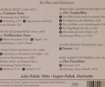 V.A.Berühmte Melodie Aus Oper & Kon: fr Flöte Und Klarinette, 14 Tr., Melisma(7161-2), D, 1998 - CD - 94798 - 10,00 Euro