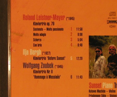 Leistner-Mayer,R. / Bergh / Zoubek: Klaviertrios, balance (BAL-9460-1), D, 1997 Typ: CD Best.-Nr.: 94801 Preis: 10,00 Euro