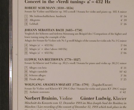 Schumann,R./Bach/Beethoven/Mozart: Konzert in der Ver, Ibyskus (89 003), D, 1989 Typ: CD Best.-Nr.: 94805 Preis: 10,00 Euro