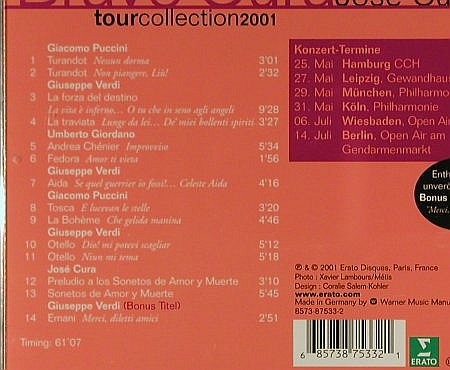 Cura,Jose: Bravo Cura, Erato, D, 2001 Typ: CD Best.-Nr.: 94899 Preis: 7,50 Euro