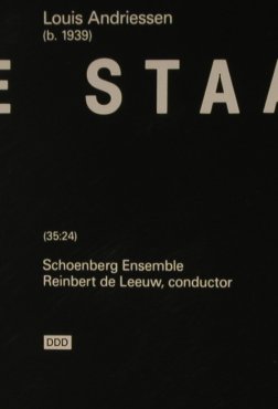 Andriessen,Louis: De Staat, Elektra, D, 1991 Typ: CD Best.-Nr.: 95314 Preis: 14,00 Euro
