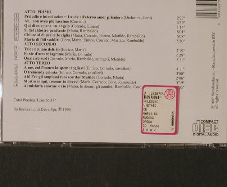 Donizetti,Gaetano: Maria de Rudenz-Selezione, Opera(54558), I, 1994 - CD - 95321 - 5,00 Euro
