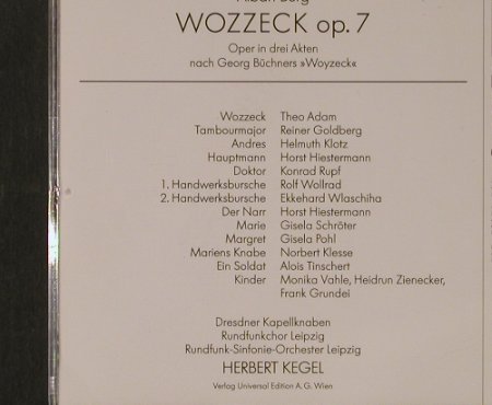 Berg,Alban: Wozzeck(76), Berlin Classics (00206828BC), D, 1992 Typ: 2CD Best.-Nr.: 95337 Preis: 10,00 Euro