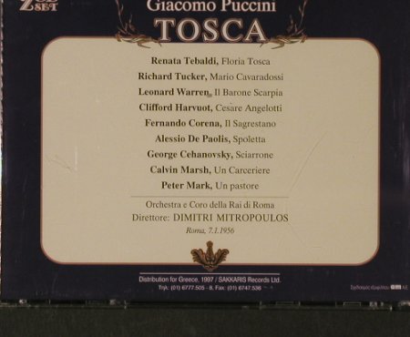 Puccini,Giacomo: Tosca(56), Fonit Cetra (PR.SR.156/7), I, 1997 Typ: 2CD Best.-Nr.: 95338 Preis: 10,00 Euro