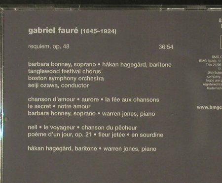 Faure,Gabriel: Requiem, op 48, BMG(), EU, 2003 - CD - 95553 - 7,50 Euro