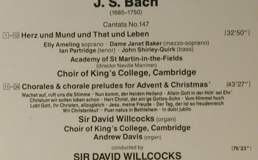 Bach: Cantata 147, EMI(7 63236 2), UK, 1989 - CD - 96043 - 5,00 Euro
