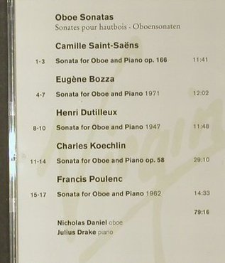 Saint-Saens/Koechlin/Poulenc: Oboe Sonatas, Virgin(), D, 1994 - CD - 96053 - 10,00 Euro