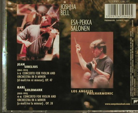 Sibelius/Goldmark: Violin Concertos, Sony(SK 65949), D, 2000 - CD - 96408 - 10,00 Euro