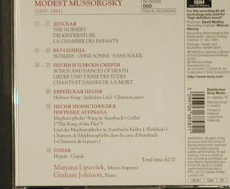 Mussorgsky, Modet Peter: Song And Dance Of Death, Sony(SK 66 858), NL, 1996 - CD - 97255 - 18,00 Euro