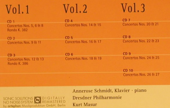 Mozart,Wolfgang Amadeus: Die Klavierkonzerte, m-/vg+, Edel (0001502CCC), D, 1997 Typ: 10CD Best.-Nr.: 97256 Preis: 24,00 Euro