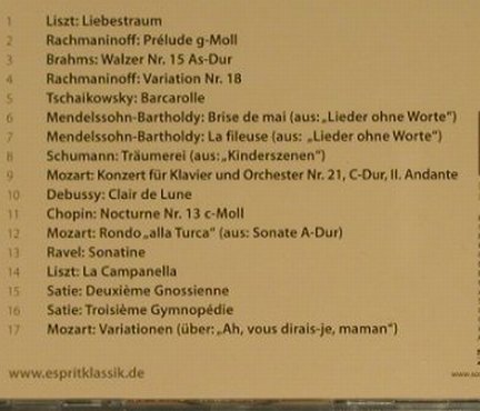 V.A.Träumerei: 17 Tr., Sony Clasics, EU, 2006 Typ: CD Best.-Nr.: 97417 Preis: 5,00 Euro