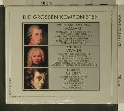 V.A.Die Großen Komponisten: Mozart,Vivaldi,Chopin,BoxSet,FS-New, Cantus Classics(), ,  - 3CD - 97873 - 7,50 Euro