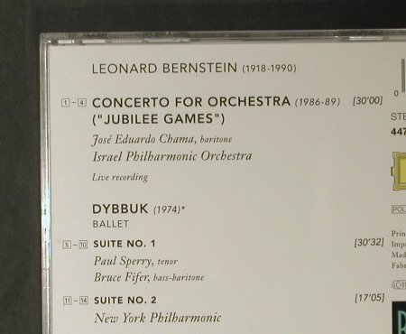 Bernstein,Leonard: Concerto For Orchestra, Deutsche Gramophon (447 956-2), D, 1991 Typ: CD Best.-Nr.: 98075 Preis: 10,00 Euro