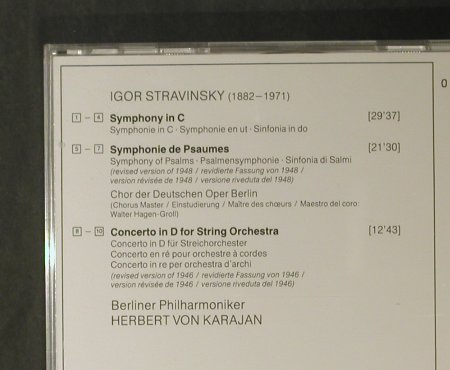 Stravinsky,Igor: Symphony Of Psalms/Symphony in C/, Deutsche Gramophon(423 252-2), D,  - CD - 98081 - 5,00 Euro