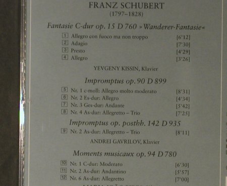 Schubert,Franz: Klavierwerke, "Wanderer-Fantasie", Deutsche Gramophon (41 339 3),  Typ: CD Best.-Nr.: 98096 Preis: 7,50 Euro
