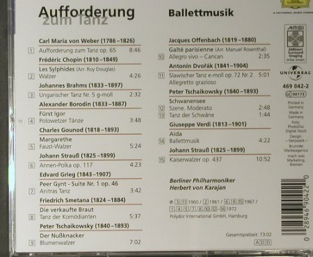 V.A.Aufforderung Zum Tanz: Ballettmusik, Deutsche Grammophon(469 042-2), D,  - CD - 98110 - 5,00 Euro