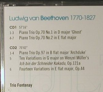 Beethoven,Ludwig van: Piano Trios Op.70&97, Variations, Teldec (8573-87821-2), D, 2001 Typ: 2CD Best.-Nr.: 98113 Preis: 10,00 Euro