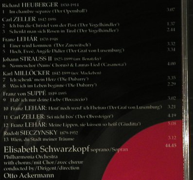 Schwarzkopf,Elisabeth: Operetta Arias, EMI (5 66989 2), D, 1999 Typ: CD Best.-Nr.: 98118 Preis: 7,50 Euro