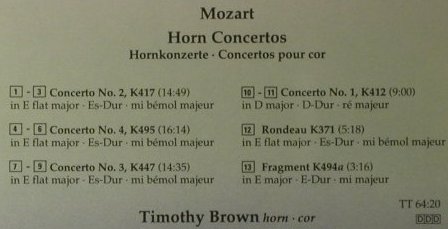 Mozart,Wolfgang Amadeus: Horn Concertos, Virgin (VC 7 90845-2), D, 1990 Typ: CD Best.-Nr.: 98189 Preis: 7,50 Euro