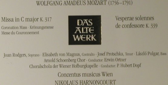 Mozart,Wolfgang Amadeus: Missa In C Major K.317, Teldec(), D, 1994 - CD - 98195 - 10,00 Euro