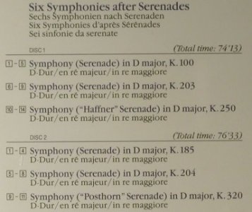 Mozart,Wolfgang Amadeus: Six Symphonies After Serenades, Sony (S2K 47260), NL, 1991 Typ: 2CD Best.-Nr.: 98196 Preis: 12,50 Euro