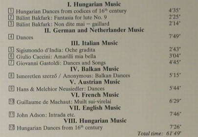 V.A.Renaissance-Pop: The Completed Benkö Consort, Hungaroton (HCd 12575), A, 1997 Typ: CD Best.-Nr.: 98201 Preis: 12,50 Euro