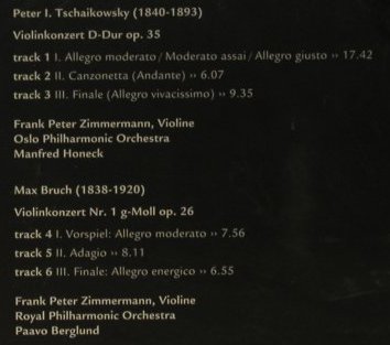 Zimmermann,Frank Peter: Violinkonzerte, FS-New, Sony(SK 93129), D, 2004 - CD - 98254 - 7,50 Euro