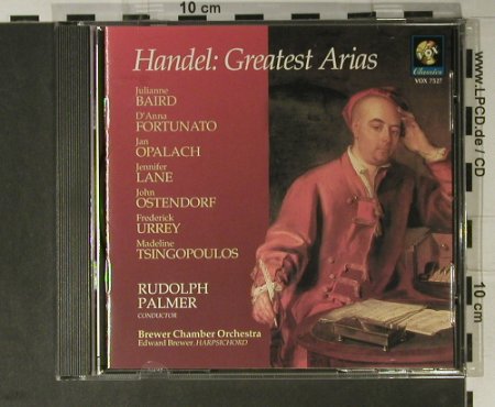 Händel,Georg Friedrich: Greatest Arias, Vox Classics(VOX 7527), US, 1996 - CD - 98376 - 15,00 Euro