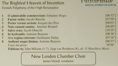 V.A.The Brightest Heaven Of Inventi: Flemish Polyphony, Amon Ra(CD-SAR 56), UK, 1992 - CD - 98479 - 12,50 Euro