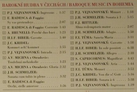 V.A.Baroque Music In Bohemia: Musica Florea, Prague Madrigalists, Matous(MK 0703-2 931), CZ, 1998 - CD - 98482 - 15,00 Euro