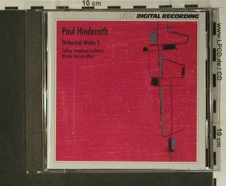 Hindemith,Paul: Orchestral Works 5, CPO(999 008-2), D, 1991 - CD - 98507 - 10,00 Euro