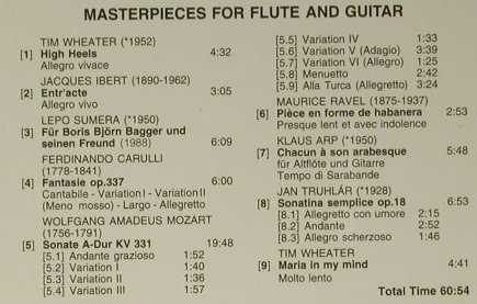 Gerard,Jean Claude: Master Pieces For Flute & Guitar, Signum(SIG X51-00), D, 1994 - CD - 98508 - 14,00 Euro