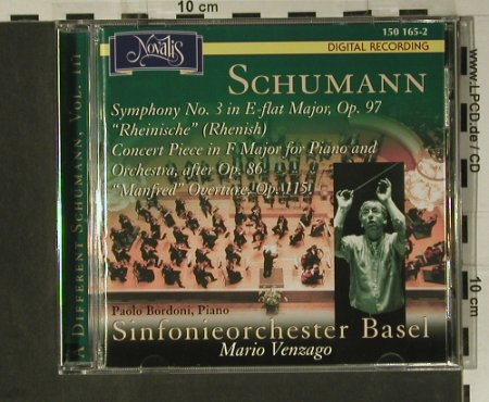 Schumann,Robert: A Different Schumann Vol. 3, Novalis (150 165-2), EU, 2002 Typ: CD Best.-Nr.: 98516 Preis: 14,00 Euro
