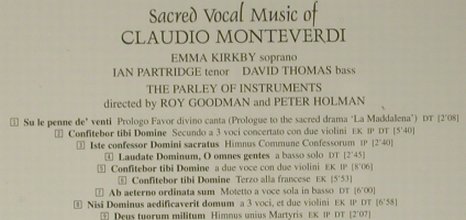 Monteverdi,Claudio: Sacred Vocal Music Of, Hyperion(CDA20021), UK, 1981 - CD - 98527 - 14,00 Euro