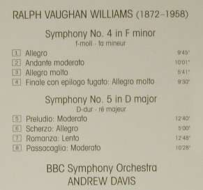 Williams,Vaughan: Symphonies Nos. 4 & 5, Teldec(), D, 1993 - CD - 98570 - 7,50 Euro