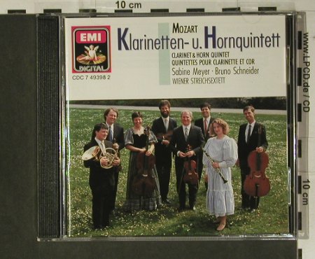 Mozart,Wolfgang Amadeus: Klarinetten- Und Hornquintett, EMI (CDC 7 49398 2), UK, 1988 Typ: CD Best.-Nr.: 98600 Preis: 10,00 Euro