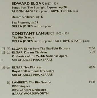 Elgar,Edward / Lambert,Constant: Starlight Express, Rio Grande..., Decca(452 324-2), D, 1997 - CD - 98604 - 17,50 Euro