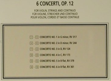 Vivaldi,Antonio: 6 Concerti Op.12, I Musici, Philips (426 951-2), D, 1991 Typ: CD Best.-Nr.: 98647 Preis: 17,50 Euro
