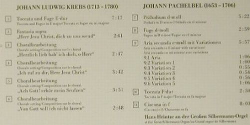 Krebs,J.L. / Pachelbel,J.: Orgelkonzert Im Dom Zu Freiberg, Ars Vivendi (2100229), D, 1991 Typ: CD Best.-Nr.: 98651 Preis: 14,00 Euro
