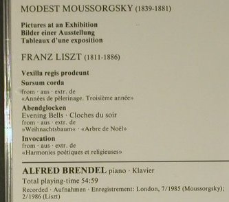 Brendel,Alfred: Pictures At An Exhibition, Philips (420 156-2), D, 1987 Typ: CD Best.-Nr.: 98658 Preis: 10,00 Euro