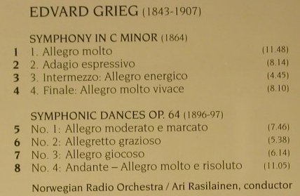 Grieg,Edvard: Sinfonie, Sinfonische Tänze, Finlandia(), D, 2001 - CD - 98680 - 12,50 Euro