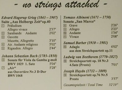 V.A.Das Rennquintett: No Strings Attached, Bayer(), A, 1999 - CD - 98683 - 14,00 Euro