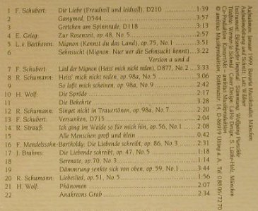 Meyer-Ravenstein,Henriette / Boströ: Goethe In Liedern, FS-New, Ambitus (amb 97 990), , 1999 Typ: CD Best.-Nr.: 98690 Preis: 14,00 Euro