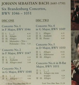 Bach,Johann Sebastian: Six Brandenburg Concertos, Sony (SM2K89985), , 2002 Typ: 2CD Best.-Nr.: 98699 Preis: 20,00 Euro