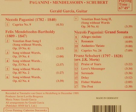 V.A.Romantic Guitar Favourites: Paganini,Mendelssohn,Schubert, Naxos(), D, 1989 - CD - 99020 - 5,00 Euro