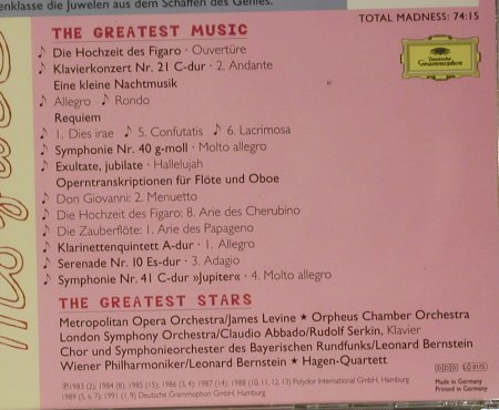 V.A.Mad About Mozart: The Greates Stars..Greatest Music, D.Gr. (439 150-2), D, 1996 Typ: CD Best.-Nr.: 99034 Preis: 4,00 Euro